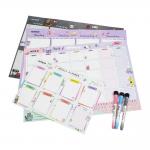 Soft  Whiteboard Sheets Reusable Calendar Planner Self Sticky Weekly Planner 17x11'' 17x13''