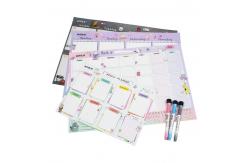 China Soft  Whiteboard Sheets Reusable Calendar Planner Self Sticky Weekly Planner 17x11'' 17x13'' supplier