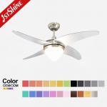 4 MDF Blades Modern LED Ceiling Fan Handheld Remote For Living Rooms