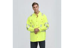 China Long Sleeve Reflective Safety Shirts Safety Yellow Shirts With Reflective Stripes supplier