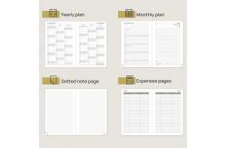 China 2023 2024 Hardcover A5 Academic Planner with Casebound Binding Vertical Layout supplier