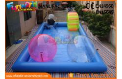 China Large Blue PVC tarpaulin Inflatable Water Pools Square / Round Shape supplier
