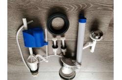 China Single Push Button POM Toilet Tank Fittings Embedded Filling Valve + Flapper Flush Valve supplier