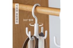 China Plastic 360 Degree Rotating Closet Hook Hanger For Scarves Belts Ties supplier