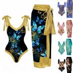Flaunt Your Style with Red Three-Piece-Swimwear in Summer high elastic comfortable for sale