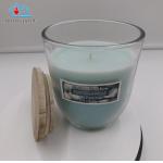 Blue Oval Glass Large Outdoor Citronella Candles For Bugs for sale