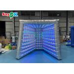 Oxford Inflatable Photo Booth For Birthday V Shape Photo Booth Enclosure Backdrop Stand With Light for sale