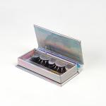 Paper Eyelash Packaging Boxes Holographic Lash Box With Logo Custom
