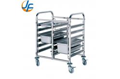 China                  Cheap 4 Wheels Removeable Stainless Steel Trolly              supplier