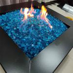 800mm Patio Propane Garden Gas Fire Pits Table ISO Garden Glass Fire Pit