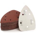 140x90mm Cleaning Scouring Pads 6 Holes Hook And Loop Triangle Sandpaper for sale