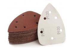 China 140x90mm Cleaning Scouring Pads 6 Holes Hook And Loop Triangle Sandpaper supplier