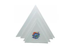 China Triangle Shaped Blank Stretched Canvas 280G Cotton Stretched Artist Canvas For Painting supplier