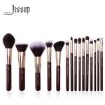 Soft Bristles Cosmetic Brush Set Zinfandel Color Aluminium Ferrule for sale