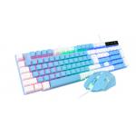 Compact And Portable Featuring Rainbow Static Lighting And High end Carbon Film 2-in-1 Keyboard And Mouse for Gamers Creatives for sale