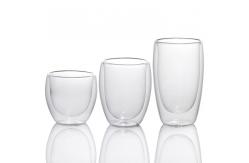 China Clear High Borosilicate Double Insulated Glass Cups Mug In Bulk 250ml supplier