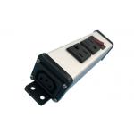 Grounded Metal Desk Power Outlet Built In Circuit Breaker & On Off Switch