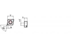 China Iso Indexable Cnc Turning Insert Polycrystalline Diamond 80° Negative Tools Wiper insert supplier