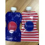Leakproof  Reusable Baby Food Pouches with Bottom Double Zipper for sale