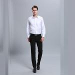 High End Anti - Wrinkle Business Dress Shirts Yarn Dyed Solid Color Plus Size for sale