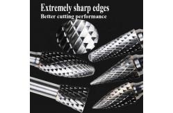 China Se Oval Egg C1225 6mm Rotary Flame Shape Rotating Tungsten Carbide Burrs 8mm supplier