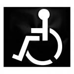 Custom Printed Wheelchair Stencil PVC Stencil Black Handicap Paint Stencils for sale
