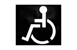 China Custom Printed Wheelchair Stencil PVC Stencil Black Handicap Paint Stencils supplier