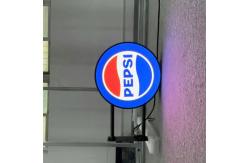China Circle logo led sign customized LED Logo Screen P4 round led display supplier