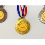 Ribbon 3D Design Service Zinc Alloy Engraved Sports Medals for sale