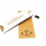 Custom Luxury Clothing Paper Brand Swing Tags Emboss Gold Foil Stamping Logo for sale