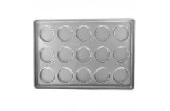 China RK Bakeware China 3 Inch Glazed Aluminumized Steel Hamburger Bun Pan Baking Tray supplier
