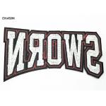 Large Chenille Letter Patches Double Felt Background Personalized Embroidered Badges