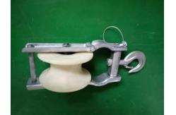 China Angled Cross Arm Mounted Hook Style Conductor Stringing Blocks supplier