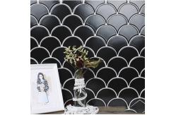 China Dragon Scale Full Body Mosaic Ceramic Tiles Bathroom Background Wall Fish Scale Tile supplier