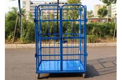 China Lockable Mobile Storage Roll Cage Pallets Trolley Full Security supplier