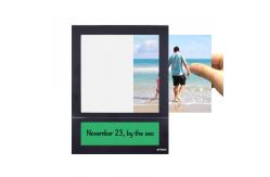 China Custom Size Magnetic Photo Pocket Black With Dry Erase Label supplier