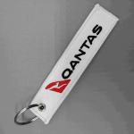 Polyester Zinc Alloy Custom Embroidered Keychain Elegant Aviation Tag Keychain for sale