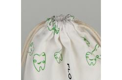 China Custom Eco Friendly Organic Muslin Cotton Pouch Promotional Small White Drawstring Bag supplier