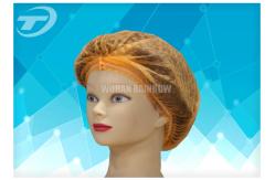 China PP Economic NonWoven Disposable Mob Cap / Hair Net Single Or Double Elastic supplier