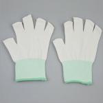 Lint Free Seamless Knit Half Finger Cleanroom Glove Liners Thin And Comfortable for sale