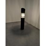 Built In Sensor 610cm Solar Yard Post Light Aluminum Made Black Finish IP65 for sale