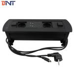 Hidden Tabletop Motorized Flip Up Power Outlet 180 Degree Panel Size for sale
