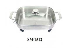 China 12 Inch Square Shape Deep Frying Pan With Glass Lid supplier