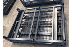 China Large Flat Pack Mesh Stillage Cage For Warehouse Storage 1800Kg supplier