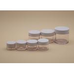 Clear PETG Round Cream Jar ABS White Cap High Durability Not Easily Broken