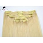 16 - 26 inch Virgin Brazilian Full Head Clip In Hair Extensions With Tangle Free for sale