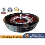 International American Manual Roulette Texas Hold'Em Game Dark Red Solid Wood Diameter for sale