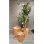 Texture Surface Fiberclay Planter for Elegant and Functional Outdoor Planting