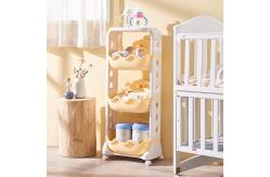 China Movable 62.5cm 2 Layer Stacking Plastic Shelves Sterilite Garage Storage supplier