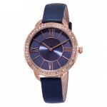 9.8mm Dial Diamond Quartz Watch 2035 Movement Leather Encrusted for sale